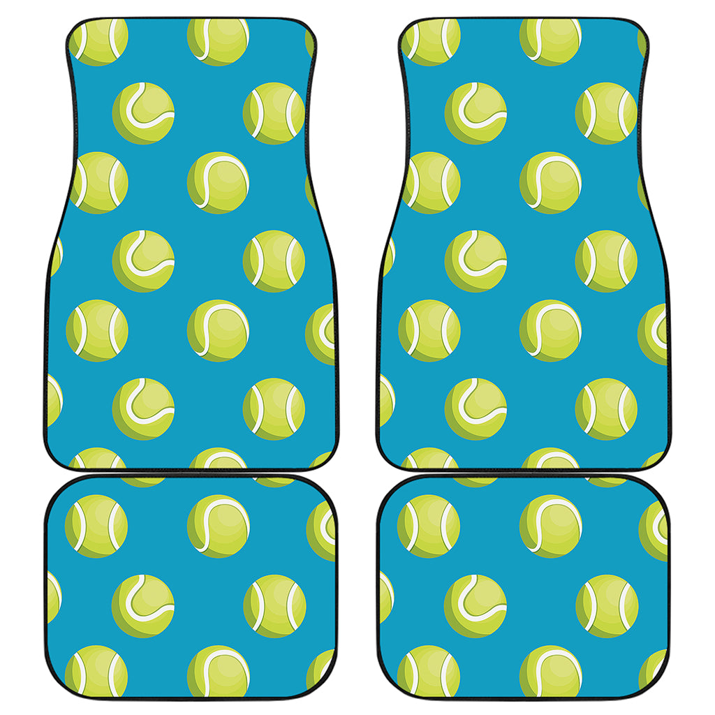 Tennis Theme Pattern Print Front and Back Car Floor Mats