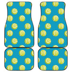 Tennis Theme Pattern Print Front and Back Car Floor Mats