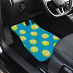 Tennis Theme Pattern Print Front and Back Car Floor Mats