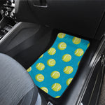 Tennis Theme Pattern Print Front and Back Car Floor Mats