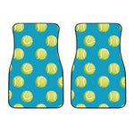 Tennis Theme Pattern Print Front Car Floor Mats