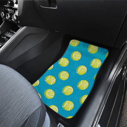 Tennis Theme Pattern Print Front Car Floor Mats