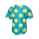 Tennis Theme Pattern Print Men's Baseball Jersey