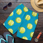 Tennis Theme Pattern Print Men's Shorts