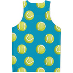 Tennis Theme Pattern Print Men's Tank Top