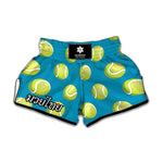 Tennis Theme Pattern Print Muay Thai Boxing Shorts