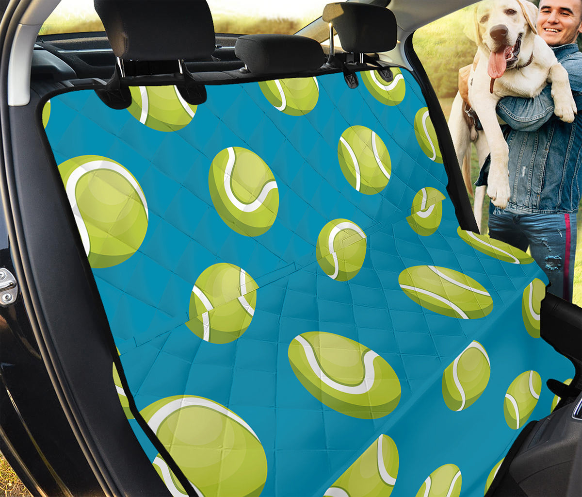 Tennis Theme Pattern Print Pet Car Back Seat Cover