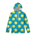 Tennis Theme Pattern Print Pullover Hoodie