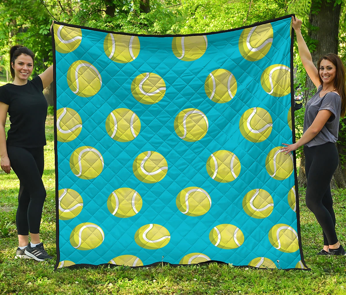 Tennis Theme Pattern Print Quilt