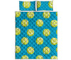 Tennis Theme Pattern Print Quilt Bed Set