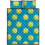 Tennis Theme Pattern Print Quilt Bed Set