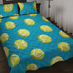 Tennis Theme Pattern Print Quilt Bed Set
