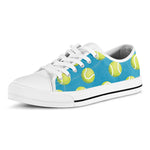 Tennis Theme Pattern Print White Low Top Shoes