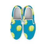 Tennis Theme Pattern Print White Slip On Shoes