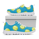 Tennis Theme Pattern Print White Sneakers