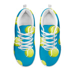 Tennis Theme Pattern Print White Sneakers
