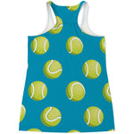 Tennis Theme Pattern Print Women's Racerback Tank Top