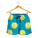 Tennis Theme Pattern Print Women's Shorts