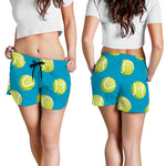 Tennis Theme Pattern Print Women's Shorts
