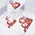 Tentacles Of Octopus Print 3 Piece Bath Mat Set