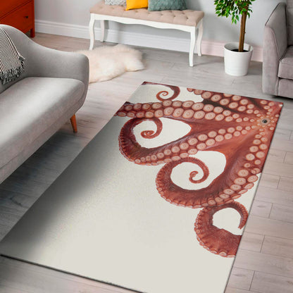 Tentacles Of Octopus Print Area Rug