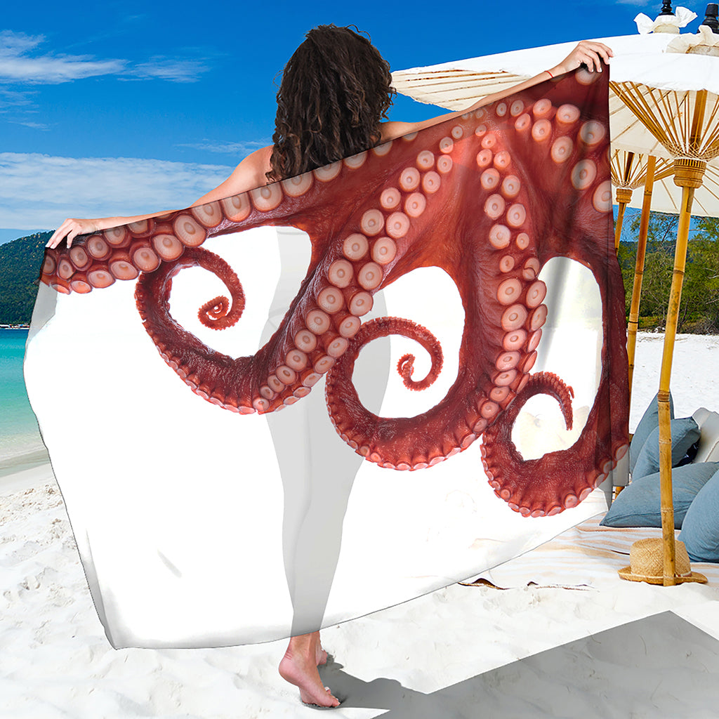 Tentacles Of Octopus Print Beach Sarong Wrap