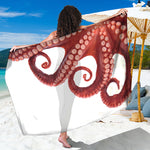 Tentacles Of Octopus Print Beach Sarong Wrap