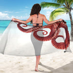 Tentacles Of Octopus Print Beach Sarong Wrap