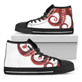 Tentacles Of Octopus Print Black High Top Sneakers