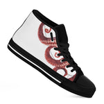 Tentacles Of Octopus Print Black High Top Shoes