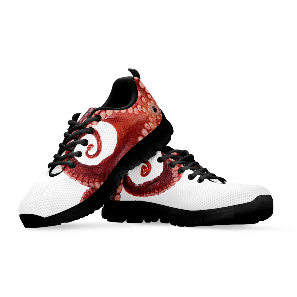 Tentacles Of Octopus Print Black Sneakers