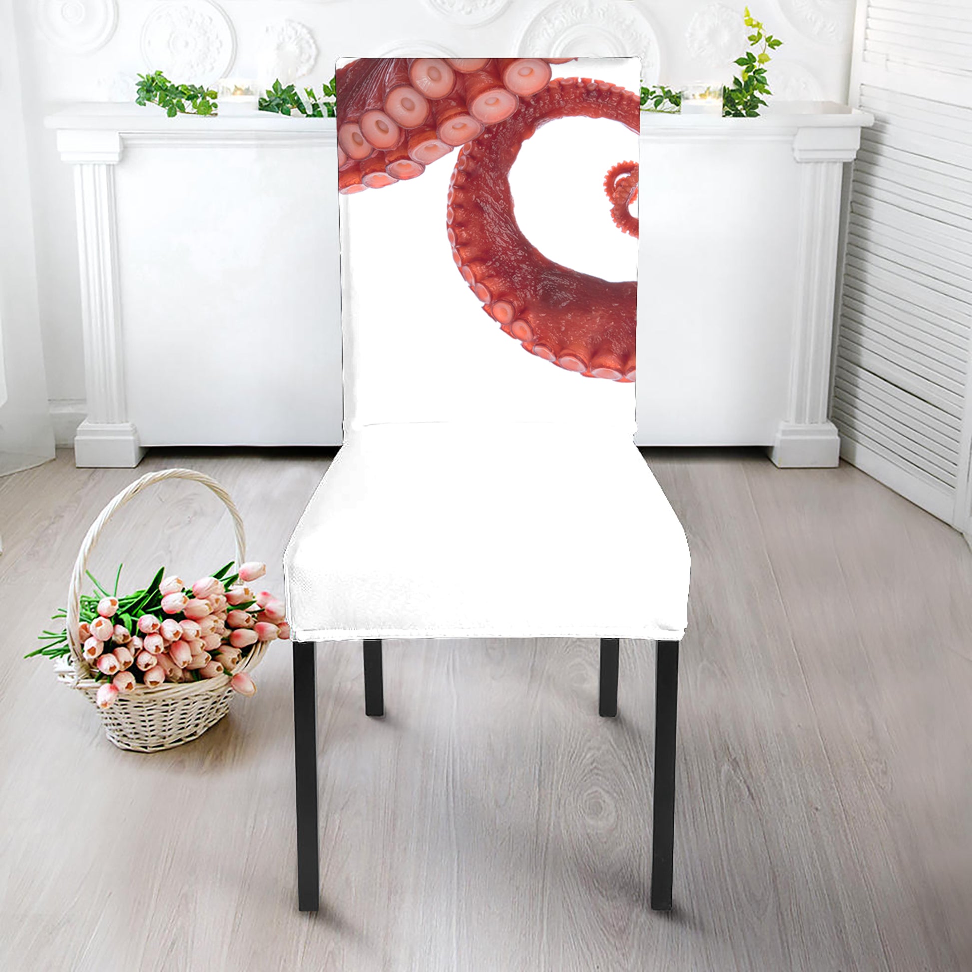 Tentacles Of Octopus Print Dining Chair Slipcover