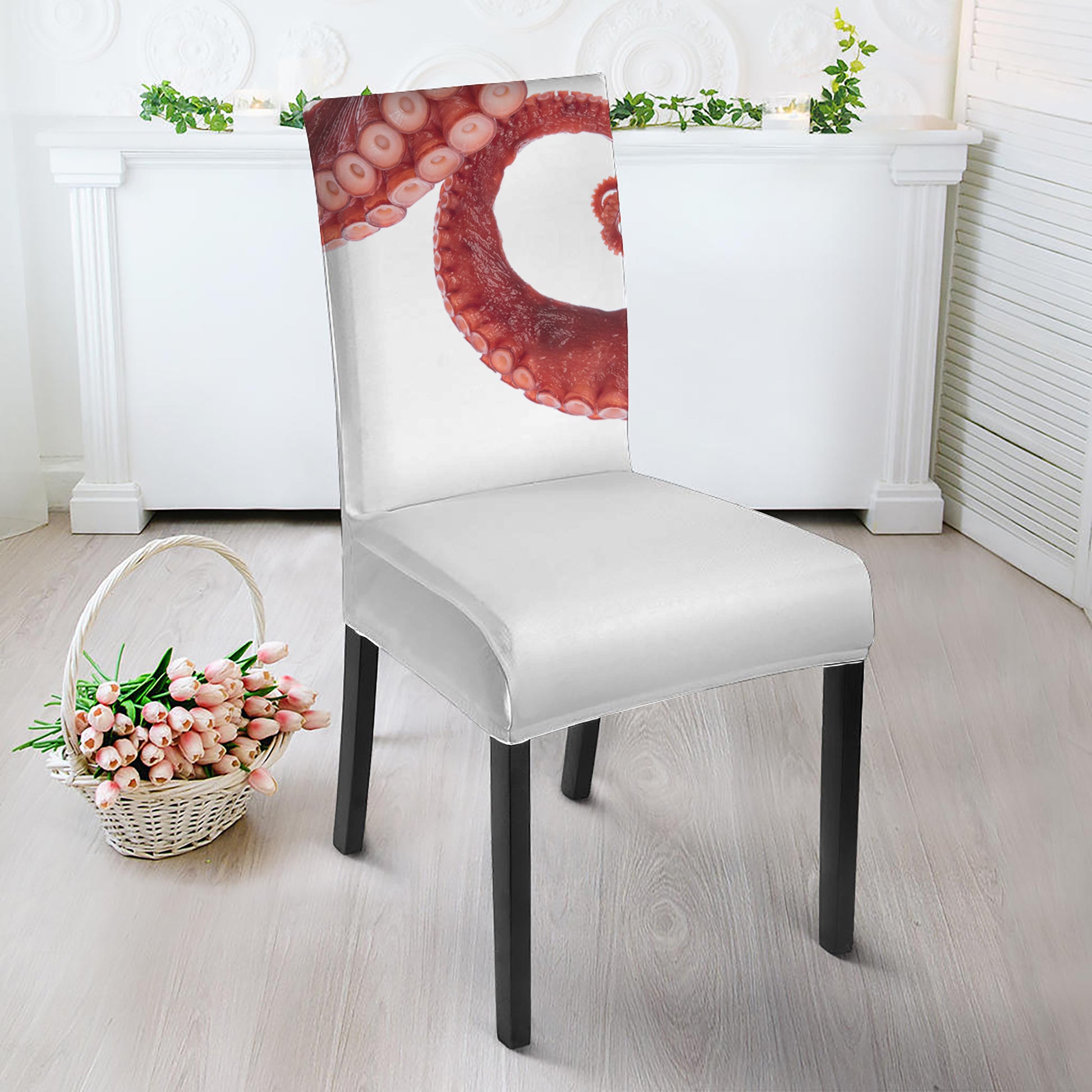 Tentacles Of Octopus Print Dining Chair Slipcover