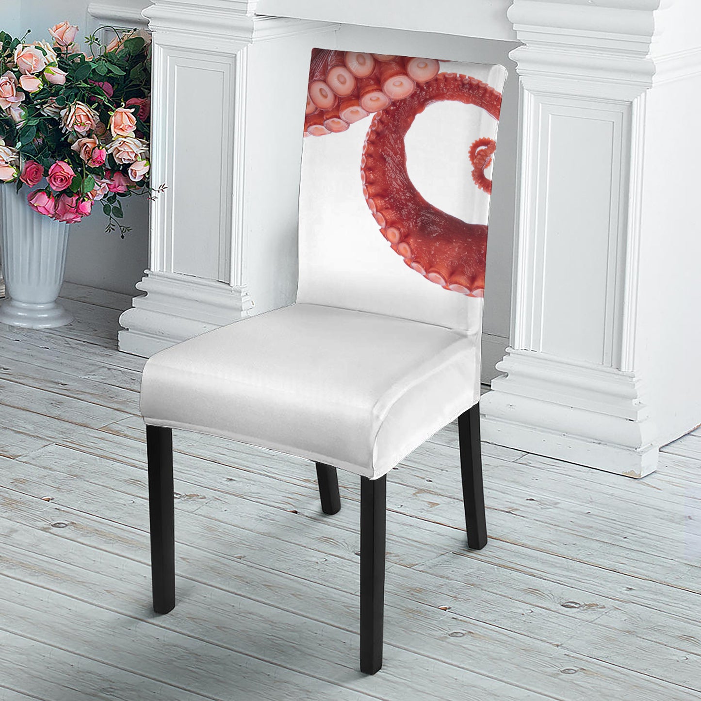 Tentacles Of Octopus Print Dining Chair Slipcover