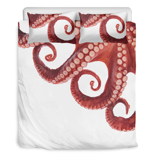 Tentacles Of Octopus Print Duvet Cover Bedding Set