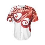 Tentacles Of Octopus Print Men's Baseball Jersey