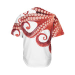 Tentacles Of Octopus Print Men's Baseball Jersey