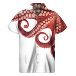 Tentacles Of Octopus Print Men's Short Sleeve Shirt