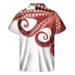 Tentacles Of Octopus Print Men's Short Sleeve Shirt