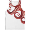 Tentacles Of Octopus Print Men's Tank Top