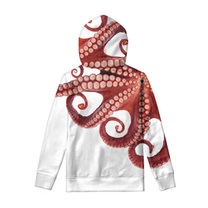 Tentacles Of Octopus Print Pullover Hoodie