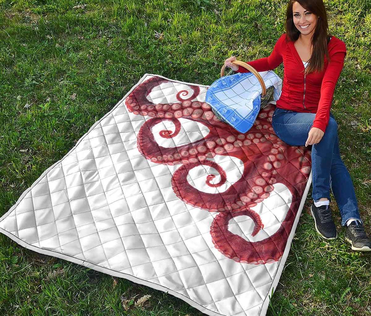 Tentacles Of Octopus Print Quilt