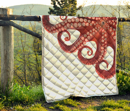 Tentacles Of Octopus Print Quilt