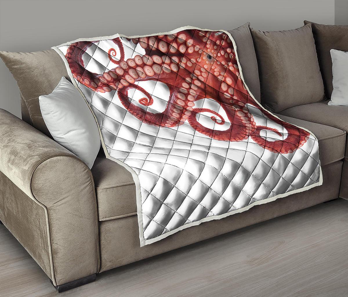 Tentacles Of Octopus Print Quilt