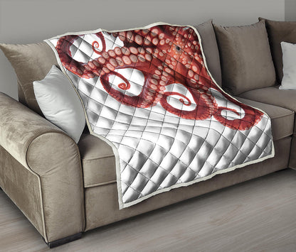 Tentacles Of Octopus Print Quilt