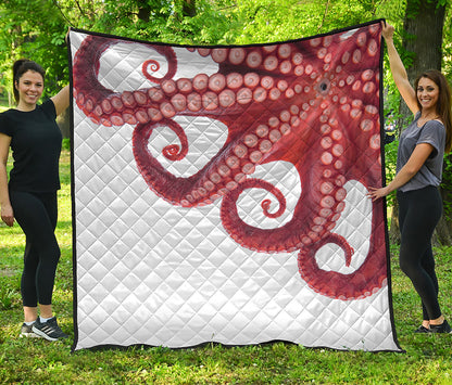 Tentacles Of Octopus Print Quilt