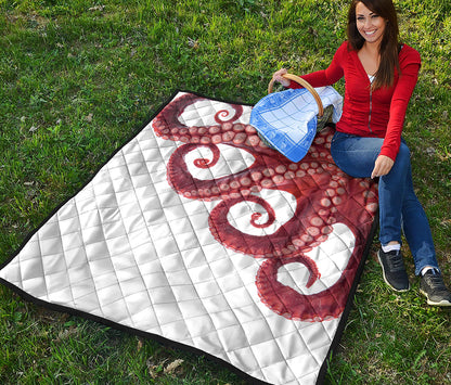 Tentacles Of Octopus Print Quilt