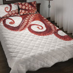 Tentacles Of Octopus Print Quilt Bed Set
