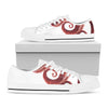 Tentacles Of Octopus Print White Low Top Shoes