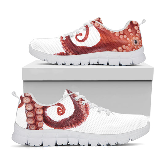 Tentacles Of Octopus Print White Sneakers